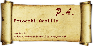 Potoczki Armilla névjegykártya